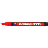 Marqueur Edding 370, largeur de trait 1 mm, rouge, 1 pièce