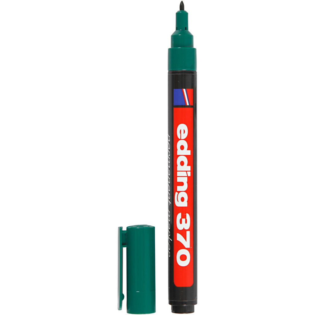 Marqueur Edding 370, largeur de trait 1 mm, vert, 1 pièce