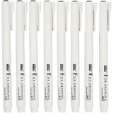 Feutres fins, largeur de trait 0,03+0,05+0,1+0,2+0,3+0,5+0,8+1,0 mm, noirs, 8 pièces 1 boîte
