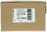 1015653 - doos 5 kg. nagels platte kop 4,5x100 mm | 3 stuks