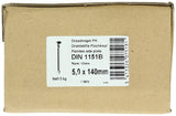 1015656 - doos 5 kg. nagels platte kop 5,0x140 mm | 3 stuks