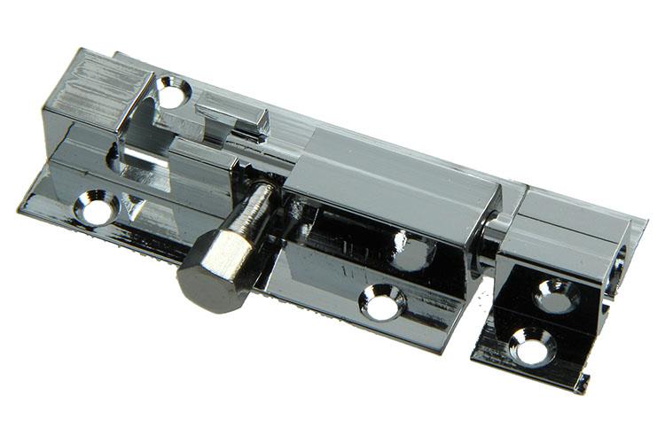 Mack 1013684 - 1 schuifgrendel messing verchroomd a 50 - b 16 mm | 5 stuks