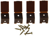 Mack 1013645 - 4 hoekverbinders smal bruin | 5 stuks