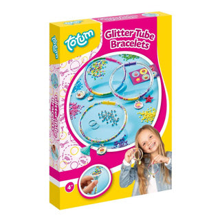 Fabriquer des bracelets à remplir Totum - kit de bricolage pour filles à partir de 4 ans - remplir des bracelets en tube avec plus de 2400 pierres aux couleurs gaies - bracelets en tube