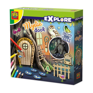 Ses porte magique créative - bricolage - découverte - bois FSC - pour les enfants à partir de 5 ans - 8 couleurs - 8 crayons de couleur