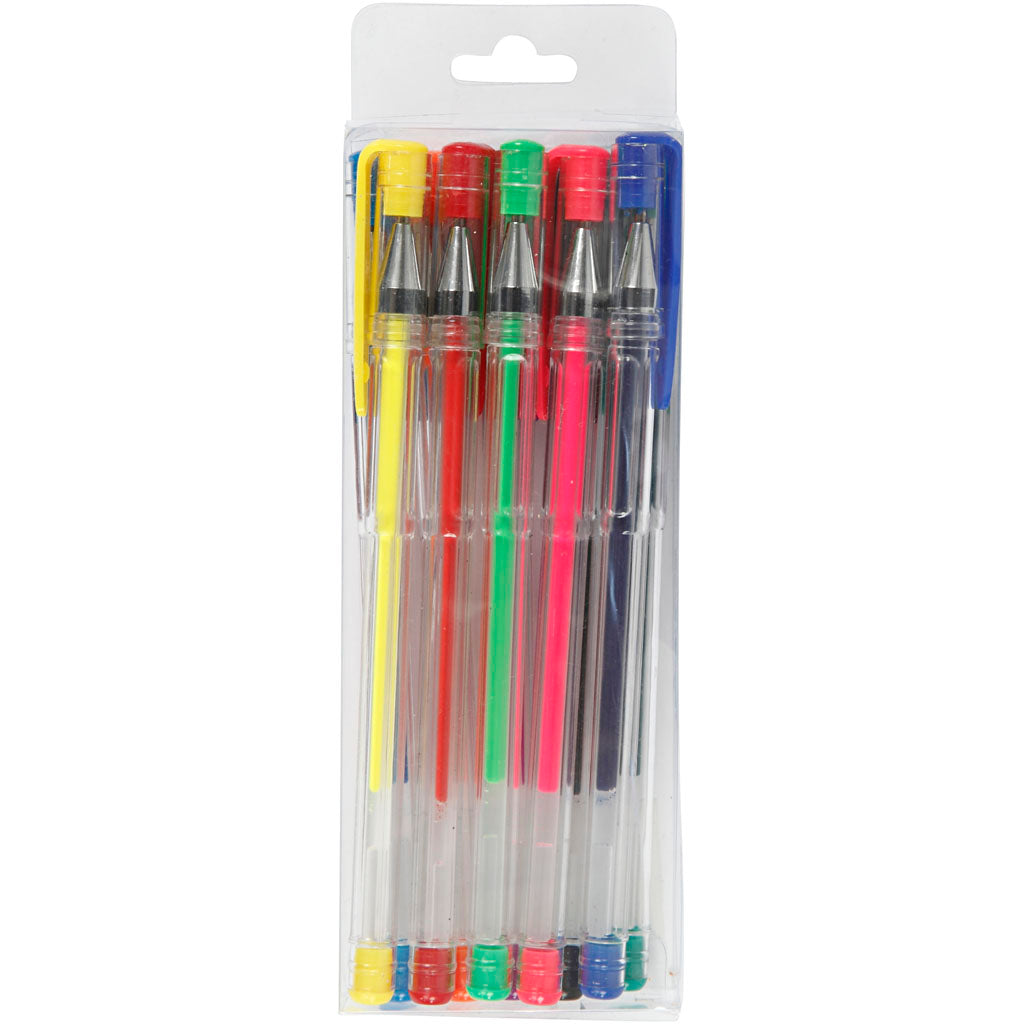 Stylo gel Creativ company, largeur de trait 0,8 mm, différentes couleurs, 10 div 1 boîte
