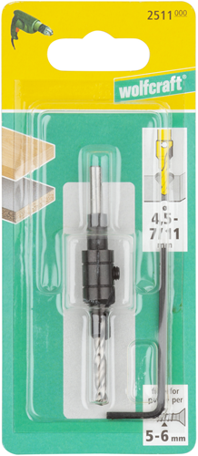 Pré-perceuse Wolfcraft | avec fraisage | ø4,5-11mm | 1 pièce - 2511000