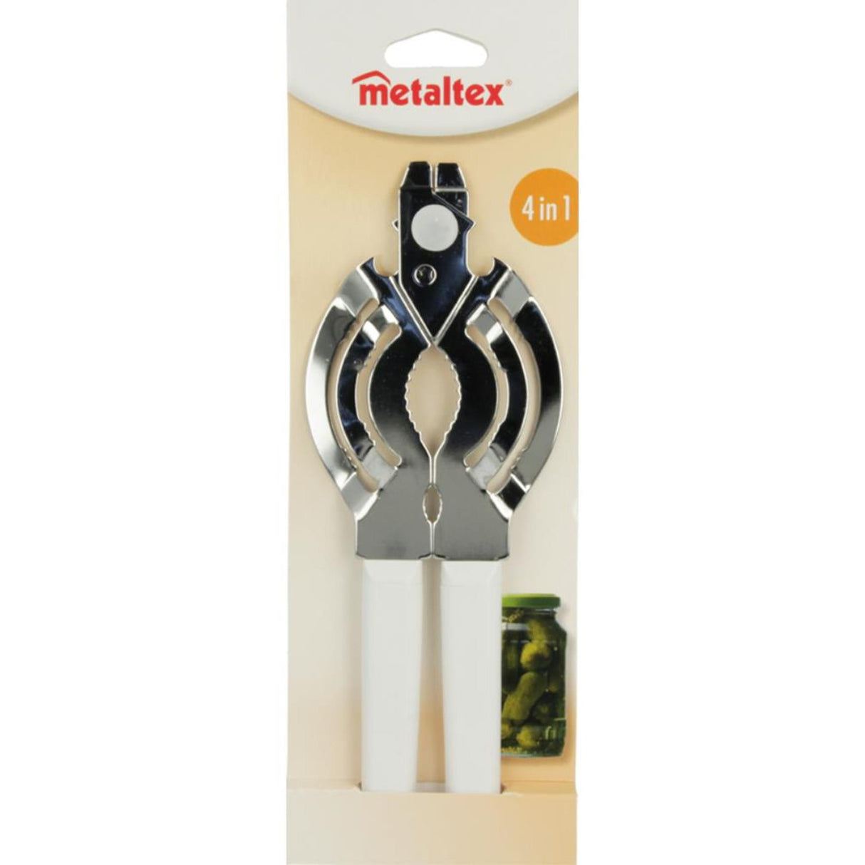 Metaltex ouvre-boîte 22,5x9 cm blanc argent