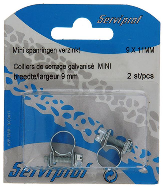 Mack 1011655 - 2 mini spanringen verzinkt 9x11mm | 10 stuks