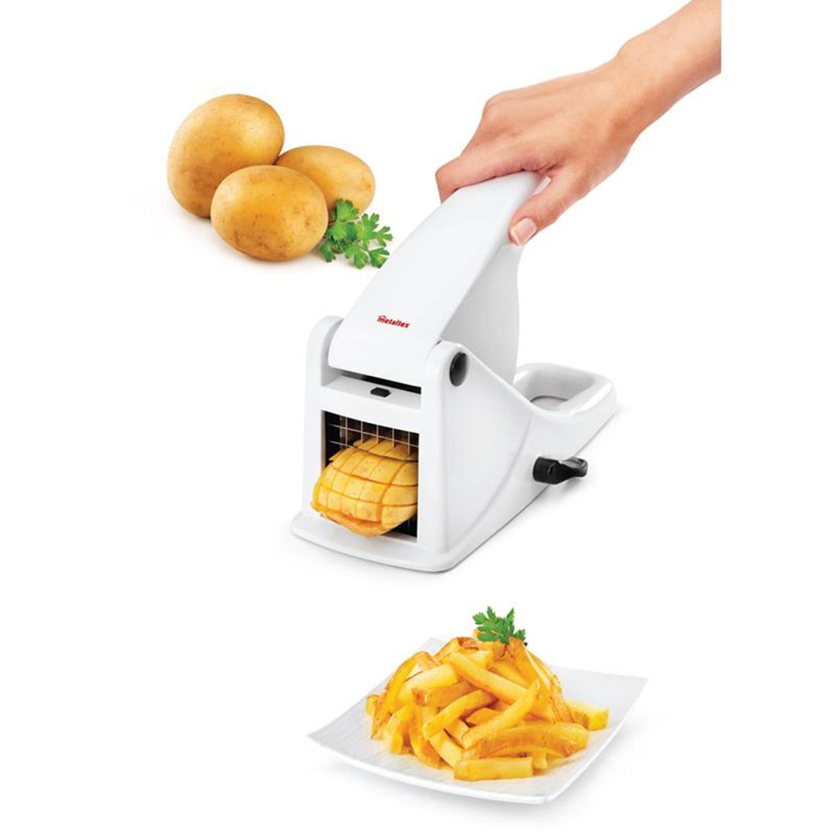 Metaltex Kitchen Aiders Potato plus Frietsnijder White