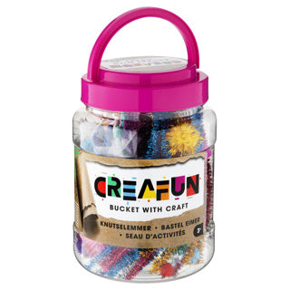Seau Creafun avec articles de loisirs 2 assortis | 6 pièces