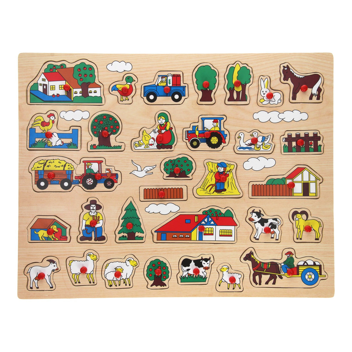 Leseni čepki Puzzle xl Farm