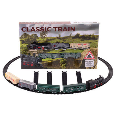 Ensemble de jeu de train à vapeur Johntoy, 19 pièces.