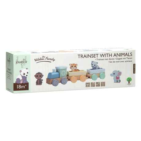 Joueco Wooden Train Animaux sauvages