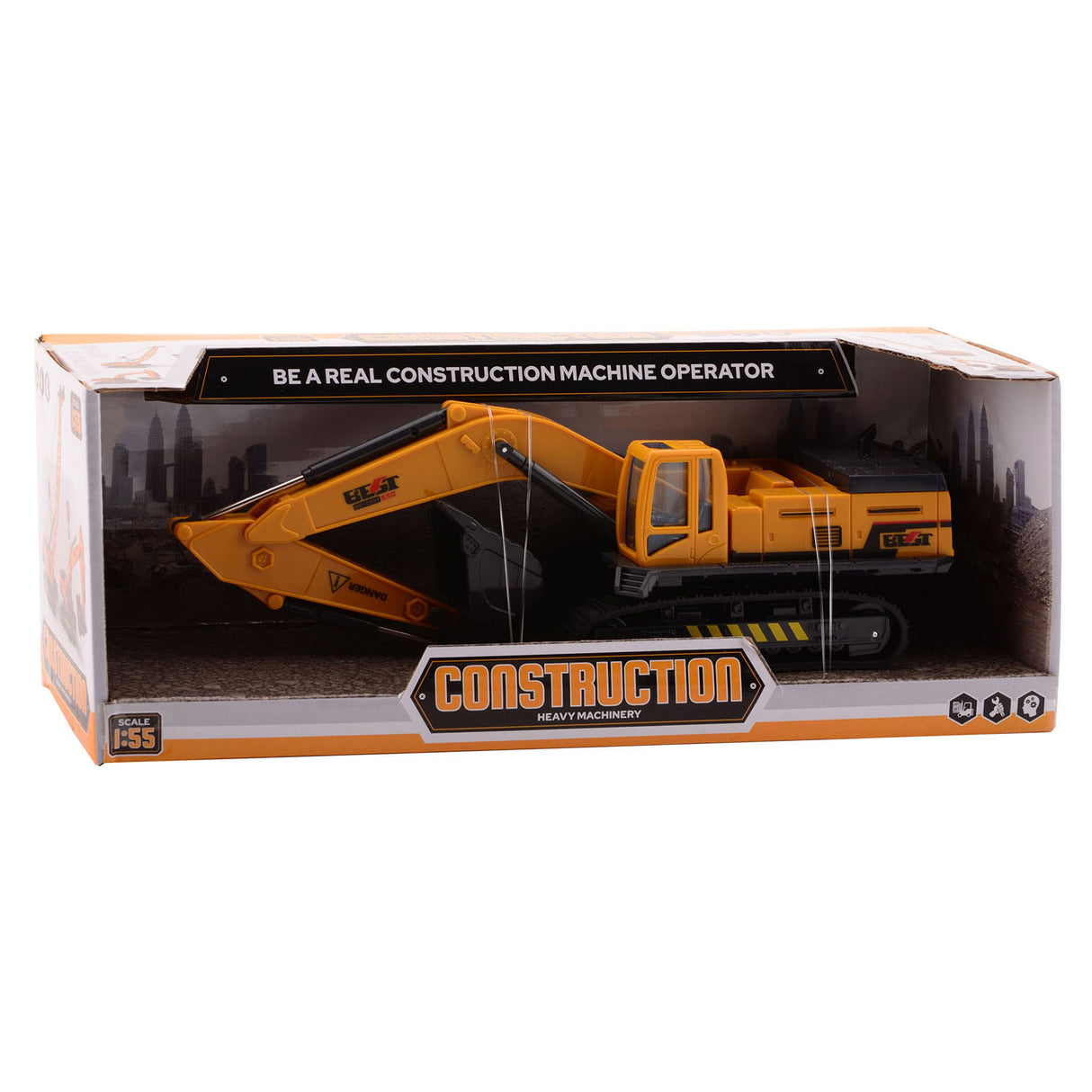 Johntoy Excavator Amarillo 1:55