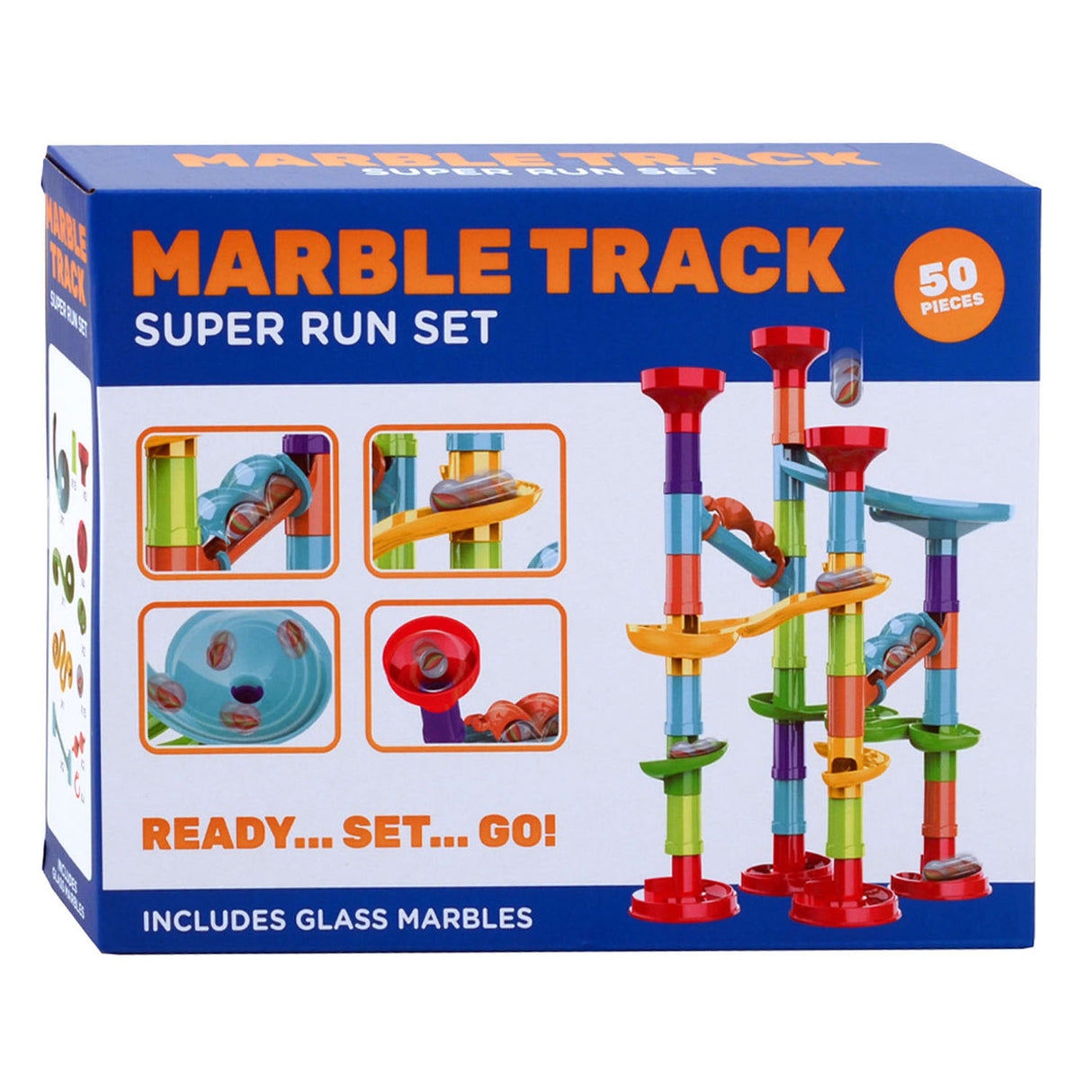 JOHNTOY Knikkerbaan Super Run Set, 45dlg.