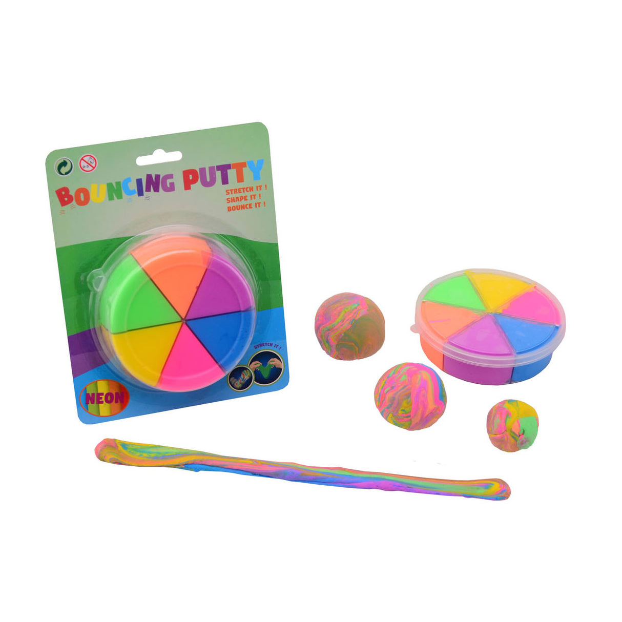 Bouncing Putty 6 Neon colors