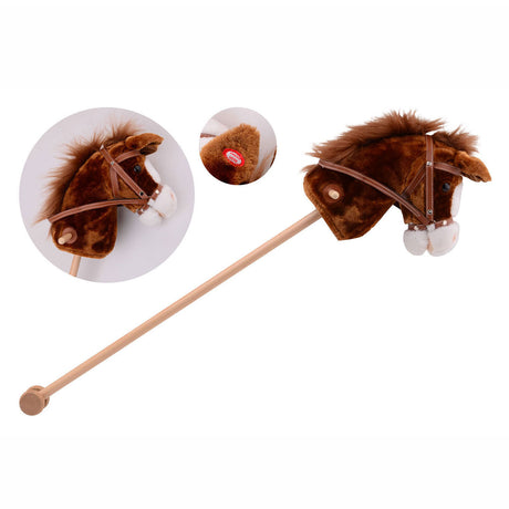 Cheval de loisir en peluche Johntoy avec son