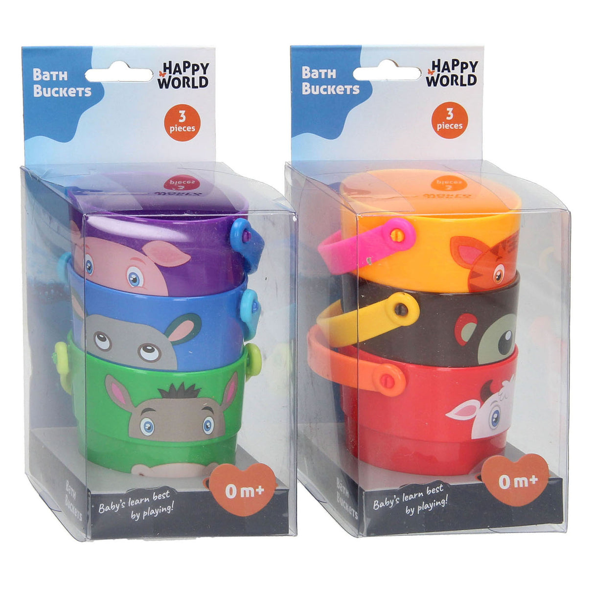 Seaux pour animaux Johntoy empilables, 3 pcs.