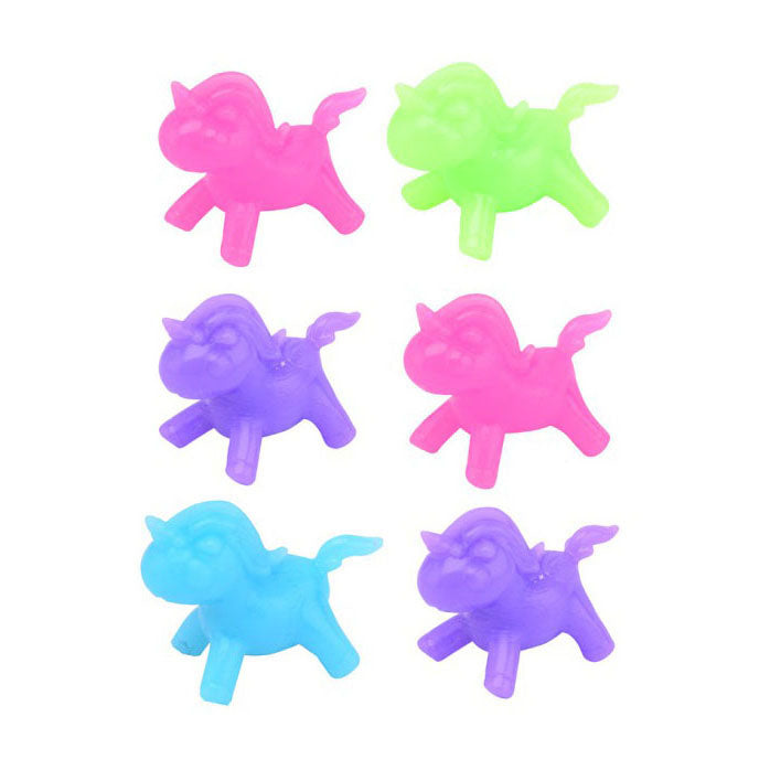 Johntoy coureurs de fenêtre collants licorne en tube, 6 pcs