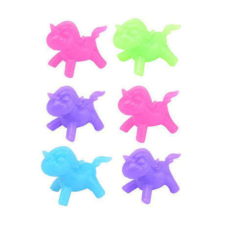 Johntoy coureurs de fenêtre collants licorne en tube, 6 pcs