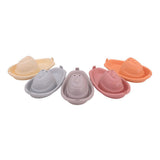Bateaux de bain en bioplastique Johntoy Happy World 5 pièces jouets empilables.