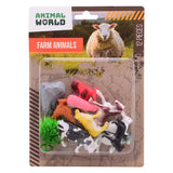Johntoy animaux de la ferme jouer ensemble 12 pièces sur carte