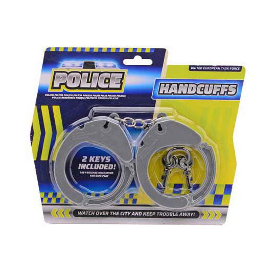 Menottes en plastique jouet Johntoy avec clé pour enfants - police