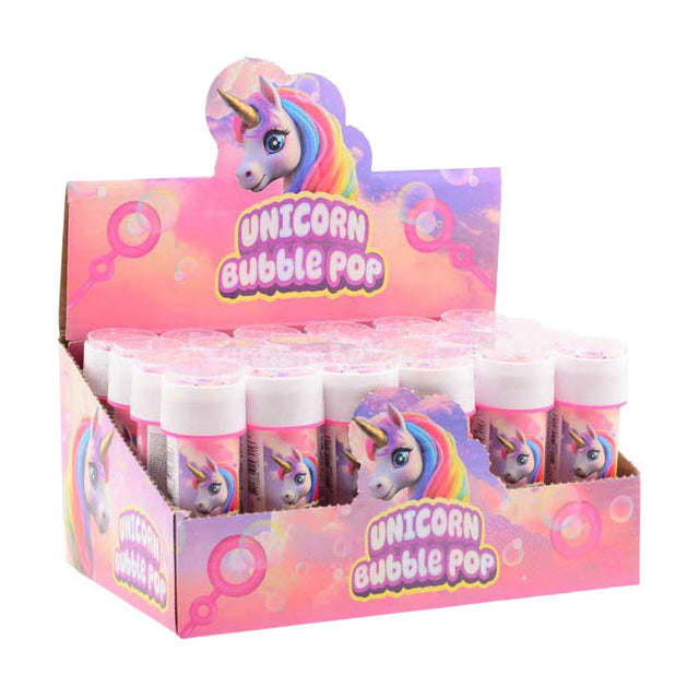 Jouets soufflant des bulles de licorne Johntoy - Présentoir de 24 pièces.