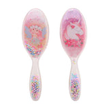Brosse à cheveux rose Johntoy pour enfants - fée licorne - 21x5x4cm