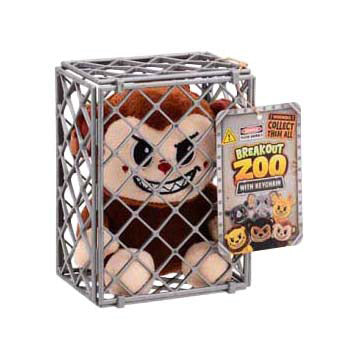 Johntoy peluche animal en cage, 6 assortis