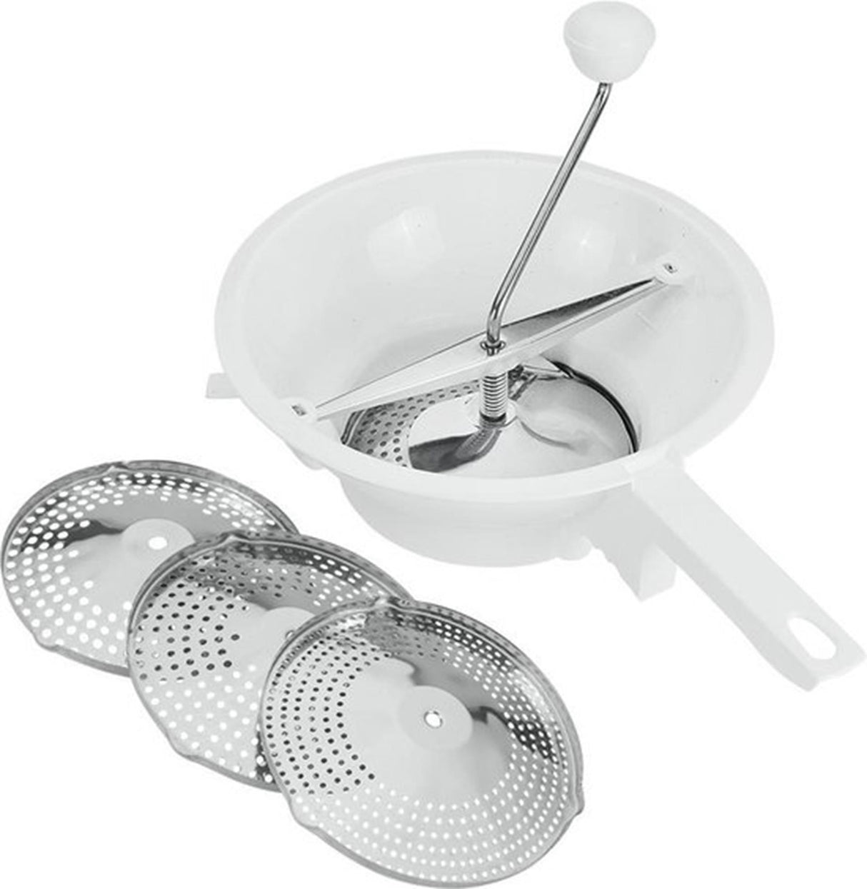 Moulin Metaltex rouge 24 cm avec 3 grilles inox