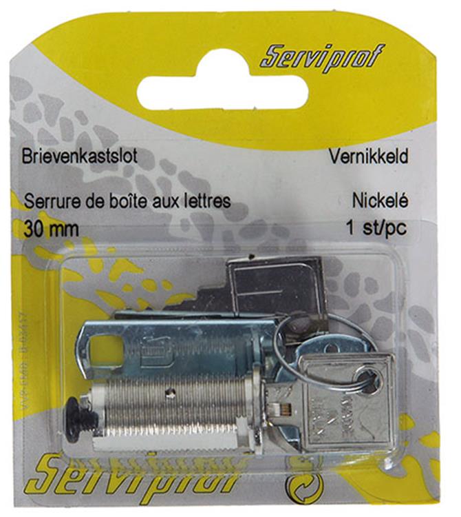 Mack 1014022 - brievenkastslot vernikkeld 30 mm | 5 stuks