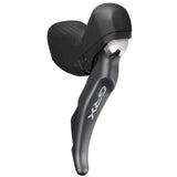Verleller (à droite) avec levier de frein à 11 vitesses Shimano GRX ST-RX810 pour le frein à disque