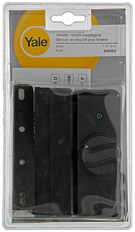 Yale 1019092 - vensteroplegslot, bruin | 1 stuks