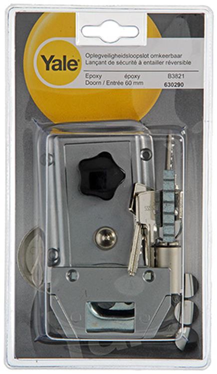 Yale 1019095 - 1 oplegveiligheidsloopsl.l r b3821 60mm | 2 stuks