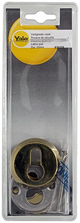 Yale 1019111 - veiligheidsrozet messing gepolijst ø55mm | 5 stuks