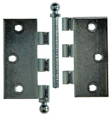 Yale 1019137 - 3 bolknopscharnieren verzinkt 76x76mm | 2 stuks