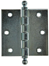 Yale 1019137 - 3 bolknopscharnieren verzinkt 76x76mm | 2 stuks