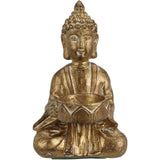 Home styling Photophore Bouddha doré crème