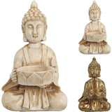 Home styling Photophore Bouddha doré crème