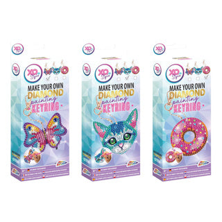 Porte-clés diamant painting faisant 3 assortis | 6 pièces