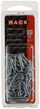 Mack 1017208 - kram staal verzinkt 80 gr 2,0 x 20 mm | 5 stuks