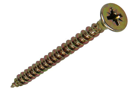 Mack 1017257 - spaanplaatschroef vz kop geelverz.10 st 5,0 x 50 mm | 10 stuks