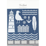 Creativ company Film déco et feuille de transfert, phare, feuille 15x15 cm, bleu, argent, 2x2 feuilles 1 boîte
