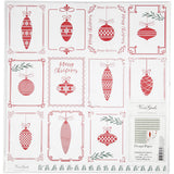 Papier design Vivi Gade, boules de Noël et sapins de Noël, feuille 30,5x30,5 cm, 180 gr, 5 feuilles 1 boîte