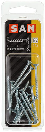 Mack 1017356 - houtschroef verzonken kop verz14 st 4,0 x 40 mm | 10 stuks