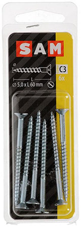Mack 1017365 - houtschroef verzonken kop verz6 st 5,0 x 60 mm | 10 stuks
