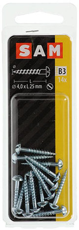 Mack 1017373 - houtschroef bolkop staal verzinkt 14 st 4,0 x 25 mm | 10 stuks