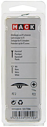 Mack 1017394 - afdekkapje vr pz schr.kunstst.wit 40 st pz 2 | 10 stuks